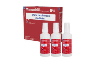 BIOGARAN Minoxidil 5 % chute de cheveux modérée 3 flacons de 60 ml