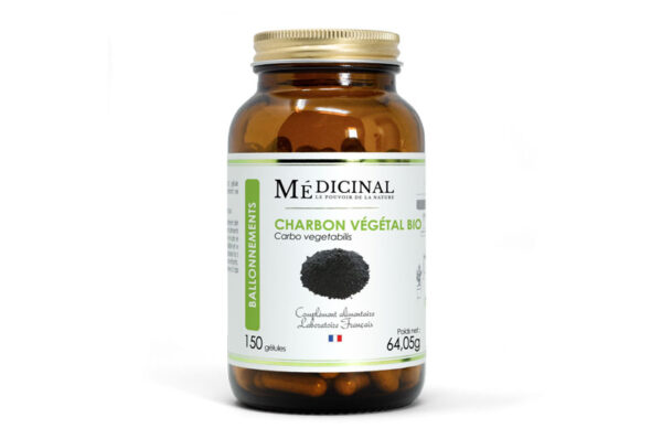 MEDICINAL Charbon Végétal Bio 150 gélules
