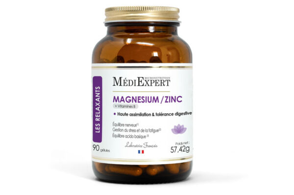 MEDI EXPERT Magnésium + Zinc Bisgly Bs 90 gélules