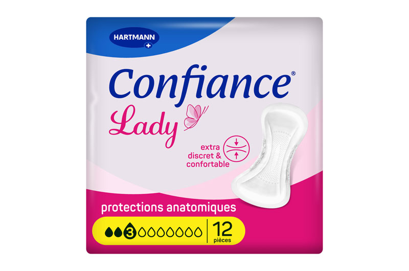 CONFIANCE LADY protection anatomique 3 gouttes 12 pièces