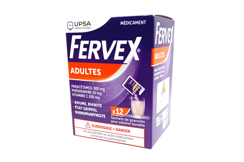 FERVEX adultes granulés pour solution buvable 12 sachets