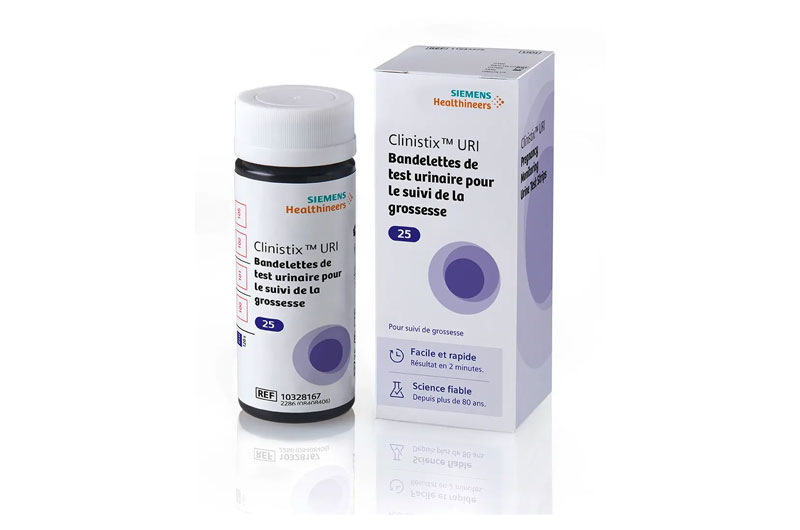 CLINISTIX URI Bandelettes de test urinaire pour suivi de la grossesse 25 bandelettes