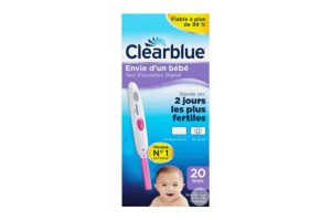 CLEARBLUE Test d’Ovulation Digital 1 Hormone (2 jours de fertilité) x 20