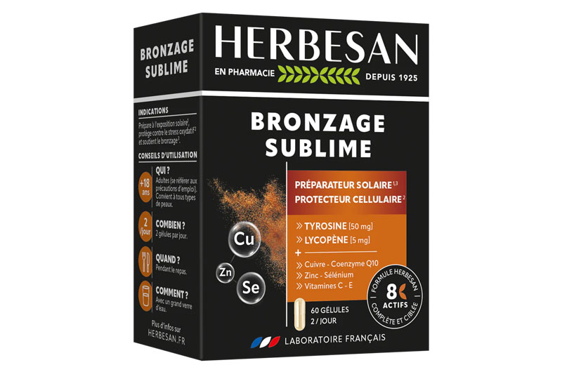 HERBESAN Bronzage Sublime Préparateur Solaire 60 gélules