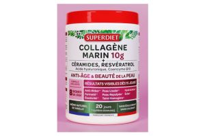 SUPERDIET Collagène Marin 10 g  + Céramides, Resvératrol 210 g