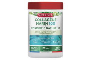 SUPERDIET Collagène Marin 10 g  + Vitamine C naturelle 210 g