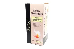 BELLOC Reflux Gastriques 12 sticks goût Pêche Blanche