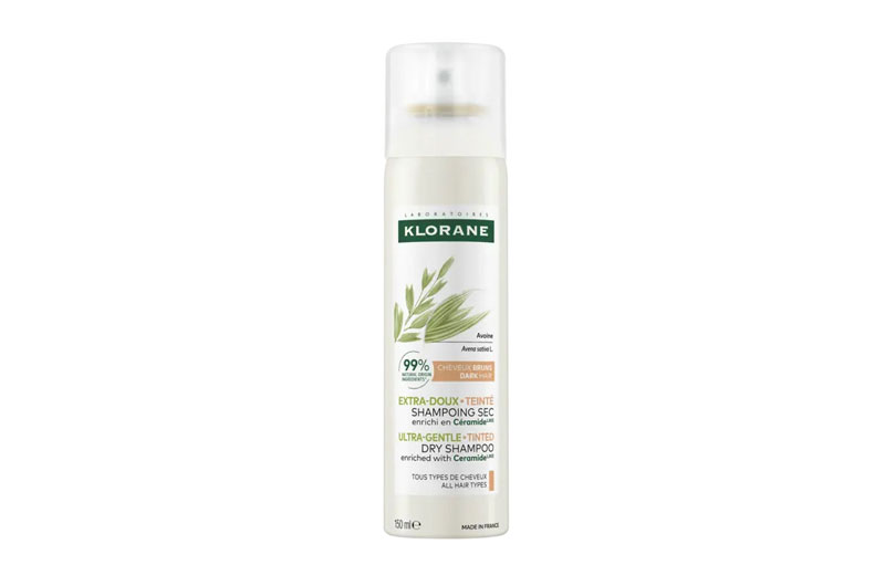 KLORANE Shampooing sec au lait d'avoine cheveux châtains à bruns 150 ml