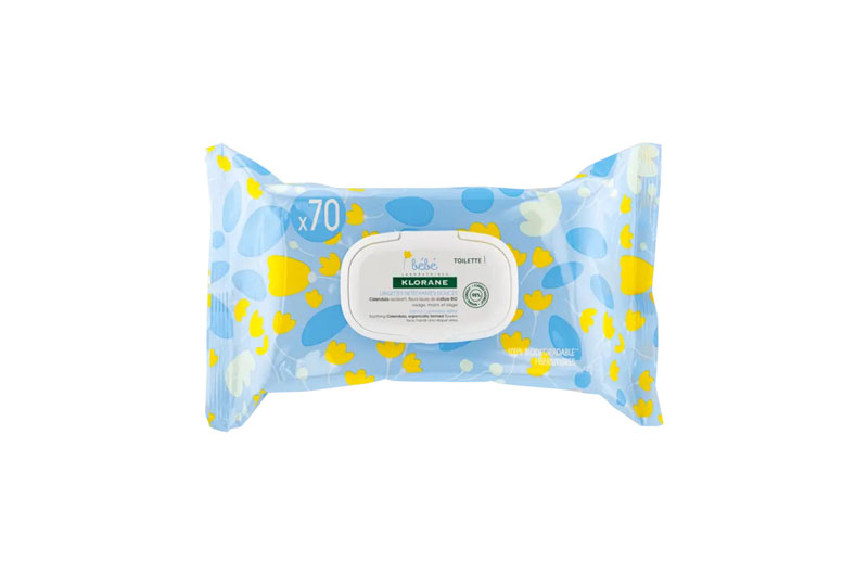 KLORANE Lingettes nettoyantes douceur x70
