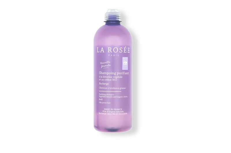 LA ROSEE Shampoing Purifiant à la kératine végétale et au cédrat BIO recharge 400 ml